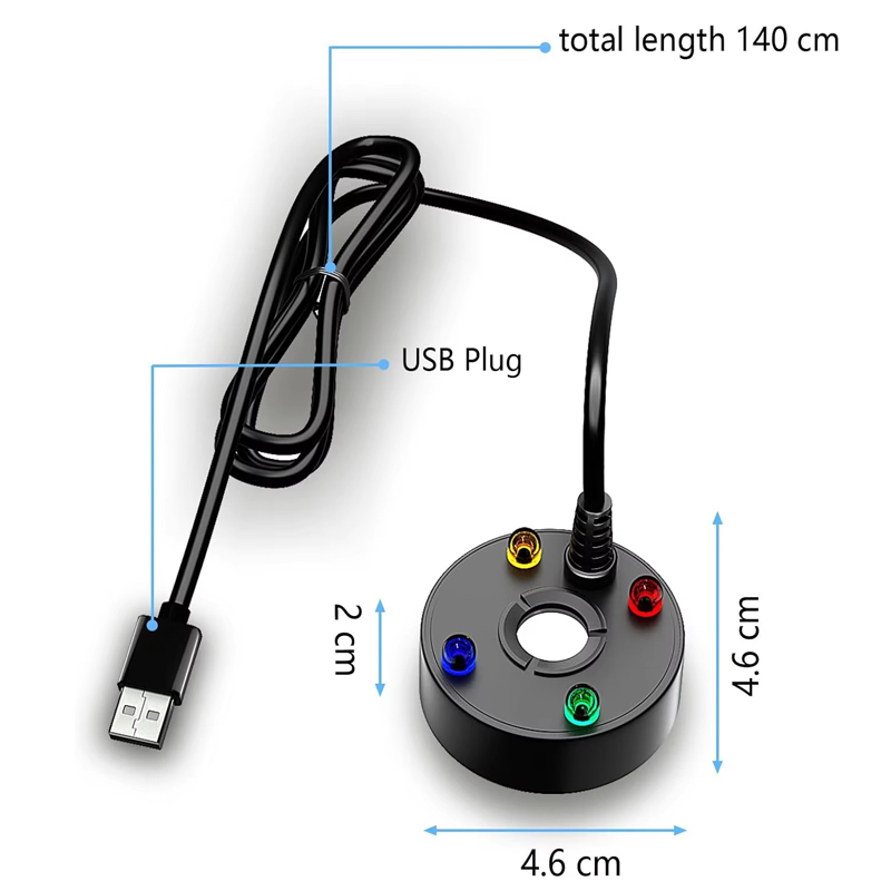 Umidificatore USB a 4 LED con  - Terrarium Fogger Ultrasonic recensione e prezzo